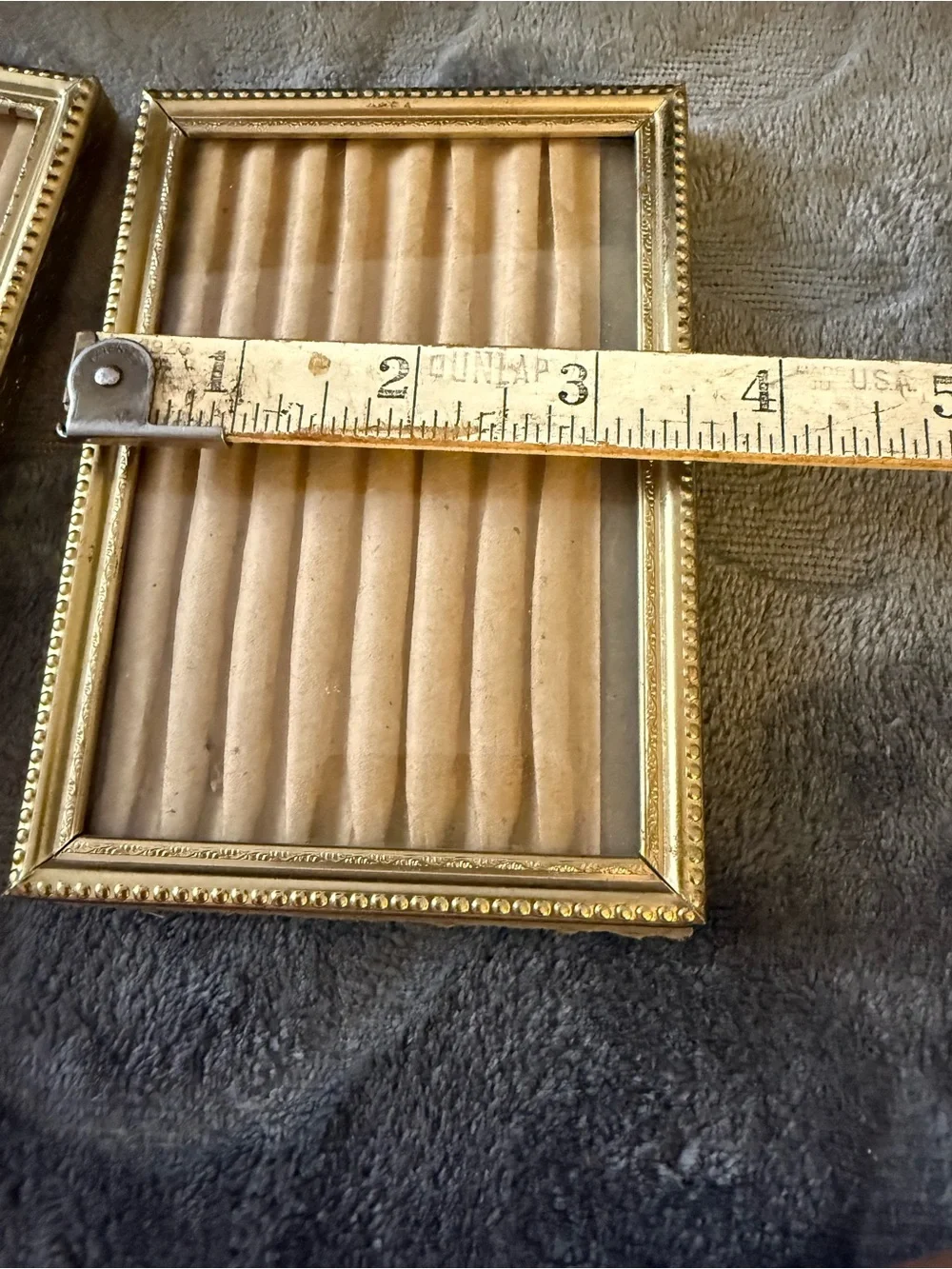 Vintage Gold Beaded Photo Frames Set of 2  Small and Medium   OSP